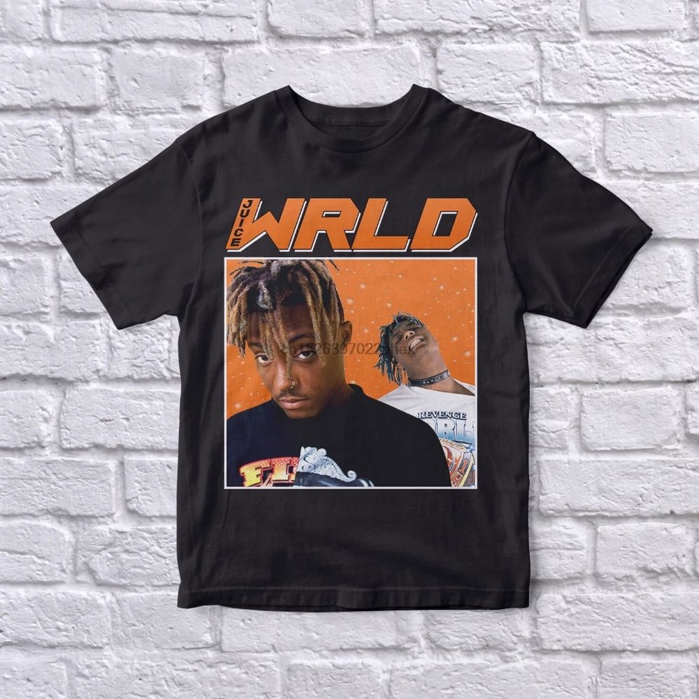 Juice WRLD 90s Vintage Unisex Black Tshirt, Juice WRLD Vintage Tee